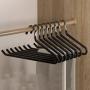 Portable Dryer PVC Heavy Duty Slacks/Trousers Pants Hangers Open Ended Hanger Easy Slide Organizers, Metal Rod with a Large Diameter, Chrome and Multiple Color Friction